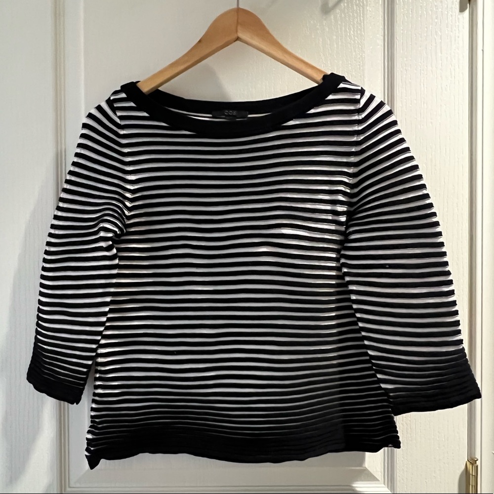 COS Striped Knit Shirt in Navy & White (size XS)